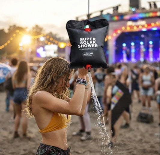 Solar Camping douche 15 Liter - Draagbaar - Zwart